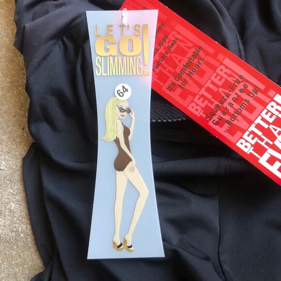 Spanx Lets Go Slimming Whittle Waistline Black Drape Tankini Sim Top Womens Sz 8 - Picture 9 of 16